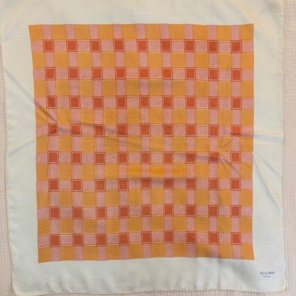 Guillemin Paris Vintage Silk Scarf 🇫🇷 – Mid-Century Geometric Design - Picture 6 of 10